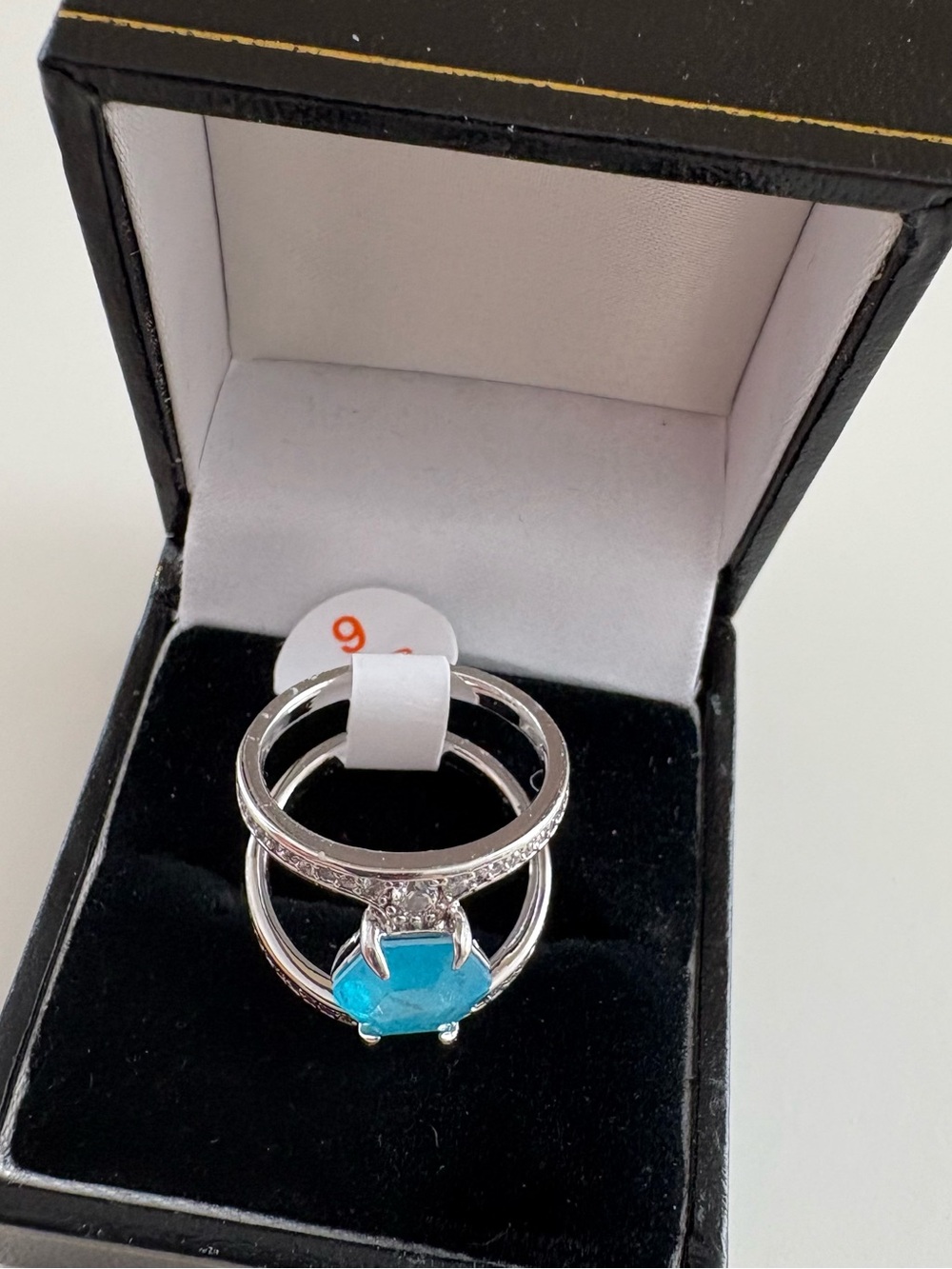 Bomb Party Entirely Yours Ring RG16320 ColorChangingStone Blue Topaz - Rhodolite